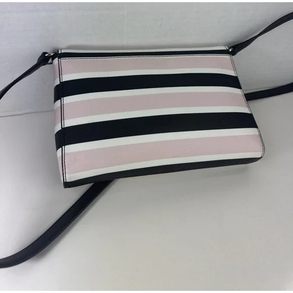 Kate Spade New York Cove Street Celebration Stripe Dody Crossbody in Pink EUC - Picture 7 of 14
